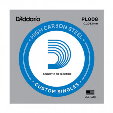 Струна D`Addario для гитары .008, сталь (PL008) (PL008)