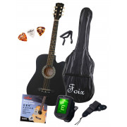 Акустическая гитара Foix с комлпектом аксессуаров, цвет черный матовый (FFG-2038CAP-BK-MAT) 
