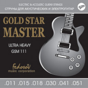 GSM111 Gold Star Master Ultra Heavy Комплект струн для электрогитары, нерж. сплав, 11-51, Fedosov
