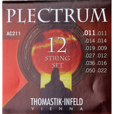 AC211 Plectrum Комплект струн для 12-струнной акустической гитары, сталь/бронза, 11-50, Thomastik