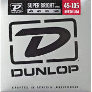DBSBS45105 Super Bright Комплект струн для бас-гитары, нерж.сталь, Medium, 45-105, Dunlop
