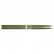 RBH535AW-GREEN 7A Rebound Барабанные палочки, зеленые, смещенный баланс, орех гикори, ProMark