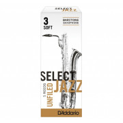 RRS05BSX3S Select Jazz Unfiled Трости для саксофона баритон, размер 3, мягкие (Soft), 5шт, Rico