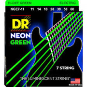 NGE7-11 Neon Green Комплект струн для 7-струнной электрогитары, никелированные, с покр., 11-60, DR