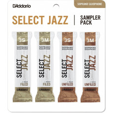 DSJ-I3S Select Jazz Набор тростей для саксофона сопрано, размер 3S-3M, 4шт, Rico