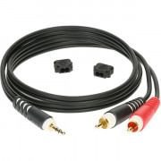 AY7-0100 Коммутационный кабель, 3.5мм-2xRCA, 1м, Klotz