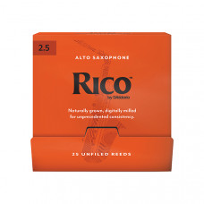RJA0125-B25 Rico Трости для саксофона альт, размер 2.5, 25шт в индивидуальной упаковке, Rico
