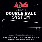 S300 Double Ball Комплект струн для 5-струнной бас-гитары, сталь, 45-128, La Bella
