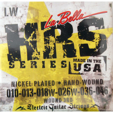 HRS-LW Hard Rockin Steel Комплект струн для электрогитары, никелированные, Light, 10-46, La Bella