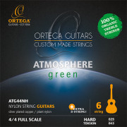ATG44NH Atmosphere Green Комплект струн для классической гитары, сильное натяжение, Ortega