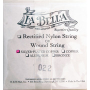 WS022 Отдельная струна в оплетке, посеребренная, La Bella