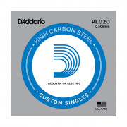 Струна D`Addario для гитары .020, сталь (PL020) 