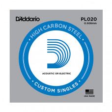 Струна D`Addario для гитары .020, сталь (PL020) 