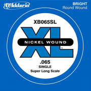 XB065SL Nickel Wound Отдельная струна для бас-гитары, никелированная, .065, Super Long, D'Addario