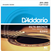 EZ910 AMERICAN BRONZE 85/15 Струны для акустической гитары Light 11-52 D`Addario