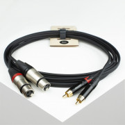 RCA2XF-5m Компонентный кабель 2хRCA - 2хXLRF, 5м, SHNOOR