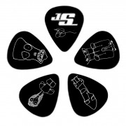 1CBK6-10JS Joe Satriani Медиаторы, черные, 10шт, толстые, Planet Waves