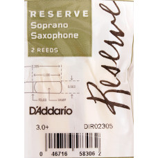 DIR02305 Reserve Трости для саксофона сопрано, размер 3.0+, 2шт, Rico