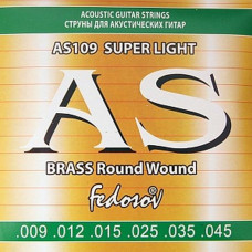 Cтруны Fedosov Acoustic для акустической гитары, латунь, 9-45 (AS109)