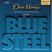 DM2036 Blue Steel Комплект струн для акустической гитары, латунь, 12-54, Dean Markley