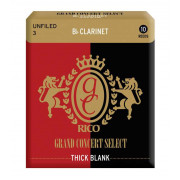 RCJ1030 Grand Concert Select Thick Blank Трости для кларнета Bb, размер 3.0, 10шт, Rico