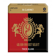 RCJ1030 Grand Concert Select Thick Blank Трости для кларнета Bb, размер 3.0, 10шт, Rico