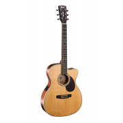 L100-OC-MH-NS Luce Series Электро-акустическая гитара, с вырезом, цвет натуральный, Cort