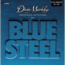 DM2680 Blue Steel Комплект струн для 5-струнной бас-гитары, сталь, 50-128, Dean Markley