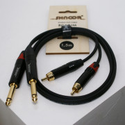 RCA2JM-0,5m Компонентный кабель 2хRCA - 2х3.6 Jack, 0.5м, SHNOOR