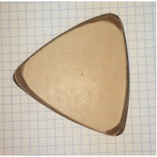 P503 Медиатор кожаный для балалайки контрабас, треугольный, 3х слойный, Мозеръ