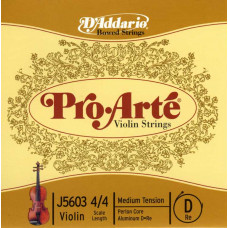 J5603-4/4M-B10 Pro-Arte Отдельная струна D/Ре для скрипки размером 4/4, ср. натяж, 10шт, D'Addario