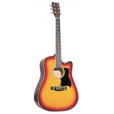 F601-BS Акустическая гитара, с вырезом, санберст, Caraya