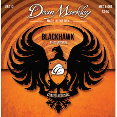 DM8012 Blackhawk Pure Bronze Комплект струн для акустической гитары,с покрытием, 12-53, Dean Markley