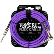 Кабель инструментальный Ernie Ball Flex, с угловым коннектором Jack 6.3, фиолетовый, 6м (6466) 