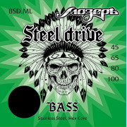 BSD-ML Steel Drive Комплект струн для бас-гитары, сталь, 45-100, Мозеръ