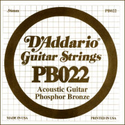 PB022 Phosphor Bronze Отдельная струна для акустической гитары, фосфорная бронза, .022, D'Addario