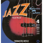JR344 Jazz Round Wound Комплект струн для бас-гитары, никель, круглая оплетка, 43-89, Thomastik