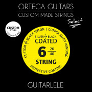 GTLSBK Select Комплект струн для гитарлеле, 26-40, черный нейлон, Ortega