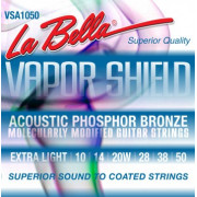 VSA1050 Vapor Shield Комплект струн для акустической гитары, фосф.бронза, 10-50, La Bella