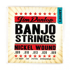 DJN0920 Комплект струн для 5-струнного банджо, никель, 9-20, Dunlop