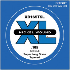 XB165TSL Nickel Wound Tapered Отдельная струна для бас-гитары, .165, Super Long Scale, D'Addario