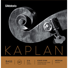 KS610-3/4M Kaplan Solo Комплект струн для контрабаса размером 3/4, среднее натяжение, D'Addario