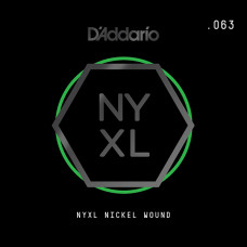 NYNW063 NYXL Отдельная струна для электрогитары, никелированная, 063, D'Addario