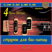 GB4-2 Комплект струн для бас-гитары, никель, Medium, 45-105, Fedosov