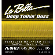 760FGS Gold Flats Комплект струн для бас-гитары, 45-105, сплав бронзы, Standart, La Bella