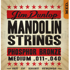 DMP1140 Комплект струн для мандолины, фосф.бронза, Medium, 11-40, Dunlop