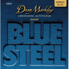 DM2032 Blue Steel Комплект струн для акустической гитары, латунь, 10-47, Dean Markley