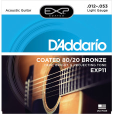 EXP11 COATED 80/20 Струны для акустической гитары Light12-53 D`Addario