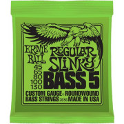 P02836 Regular Slinky Bass Комплект струн для 5-струнной бас-гитары, 45-130, никель, Ernie Ball