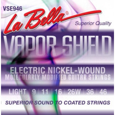 VSE946 Vapor Shield Комплект струн для электрогитары, никелированные, Light, 9-46, La Bella
